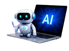 AI assistant with laptop